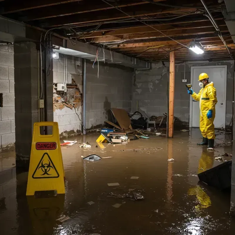 Flooded Basement Electrical Hazard in Chester County, PA Property